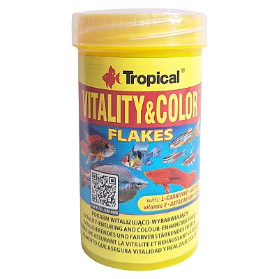 Ração Para Peixes Vitality & Color Flakes 20g - Tropical