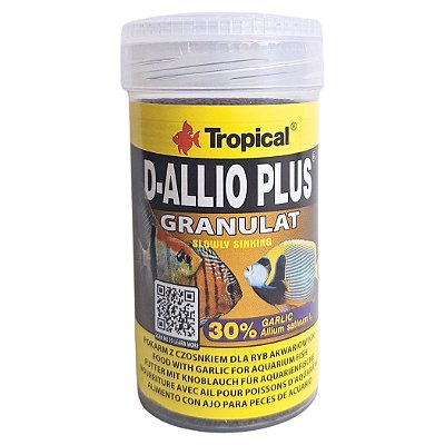 Ração Para Peixes D-allio Plus Granulat 60g - Tropical