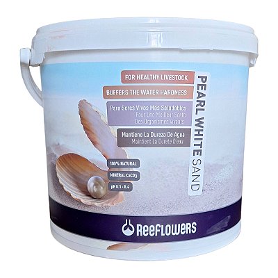 Substrato Para Aquário Marinho Pearl White Sand #2 (1,5 mm) 7 kg - ReeFlowers