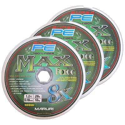 Linha Multifilamento Maruri Super PE Max Force 8x 100 m