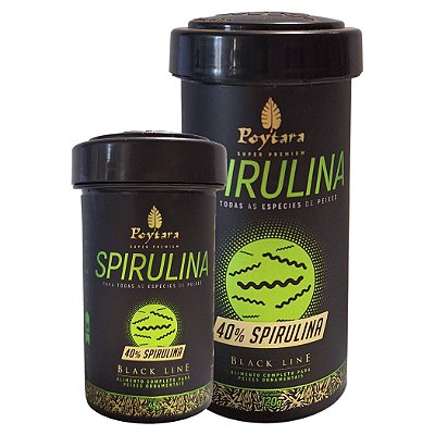 Ração Para Peixes Poytara Spirulina Black Line M