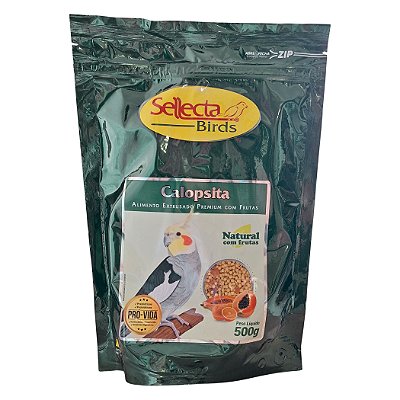 Ração Sellecta Extrusado Calopsita Natural Com Frutas 500g