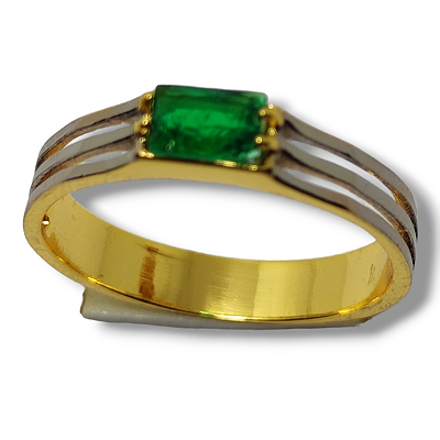 Anel cravejado verde