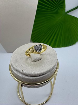 ANEL 3D DETALHADO CORAÇÃO