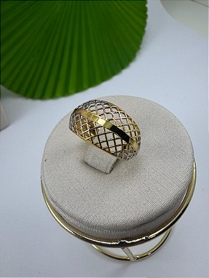 ANEL 3 CORES 3D VAZADO