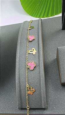 PULSEIRA COM PINGENTE BORBOLETAS