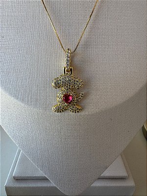 PINGENTE CACHORRINHO CRAVEJADO