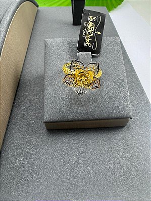 ANEL 3 CORES FLOR VAZADA