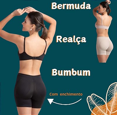 Short Calcinha Efeito Levanta Bumbum Deixa Durinho e Empinado