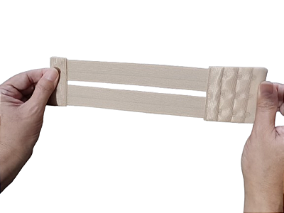 Kit 3 Extensores Elásticos de Soutien 23 X 5,5 CM 3 Ganchos Bege /Preto /Branco Duplo Grande
