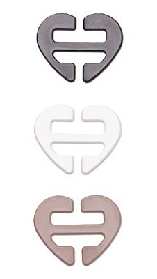 Kit com 3 Clips para alças de Sutiã Clips para alças do Soutien  em formato de Coração