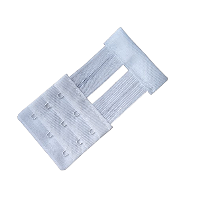 Kit com 3 Extensores para Sutiã 3 Ganchos - Elástico - 3 Regulagens - Cor Preto, Branco e Bege - Frimodas