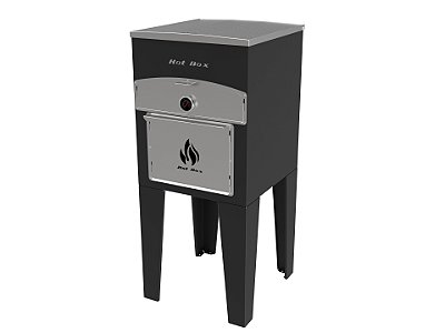 Forno de Pizza e Churrasqueira 2 EM 1 - PRETO - BASE ALTA