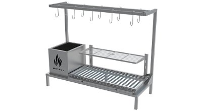Parrila Residencial INOX 430 De Alvenaria Com Tendal - 89 x 34cm