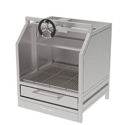 Churrasqueira Parrilla Profissional Carenada Bancada - 67x60 - INOX 304