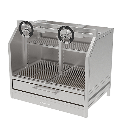 Churrasqueira Parrilla Profissional Carenada de Bancada - 91x60 - INOX 304