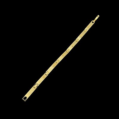 Bracelete chapa Liso 21cm – Banhado a Ouro 18K
