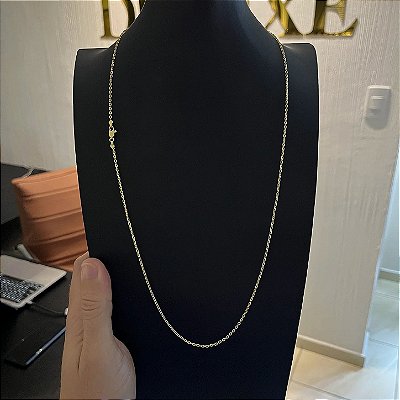 Corrente Cadeado 1.8mm 60cm – Banho Ouro 18k
