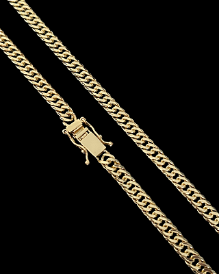CORRENTE LACRAIA ( 70cm- 7mm) - FECHO COM MARCAÇÃO 750 - BANHADO A OURO 18K