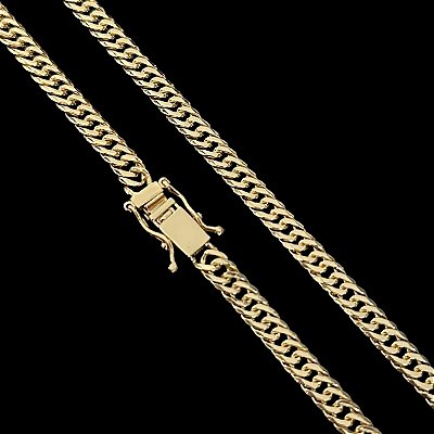 Corrente Lacraia 7mm 70cm – Banho Ouro 18k