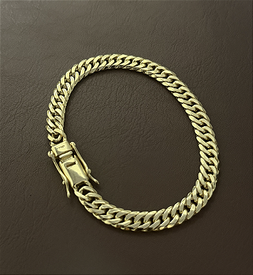 PULSEIRA LACRAIA (7MM -6G-21 CM) - FECHO COM MARCAÇÃO 750 - BANHO DE OURO 18K.