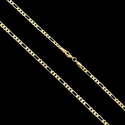 CORRENTE 3X1 -  (3mm - 10G) 60cm ou 70cm - BANHADA A OURO 18K