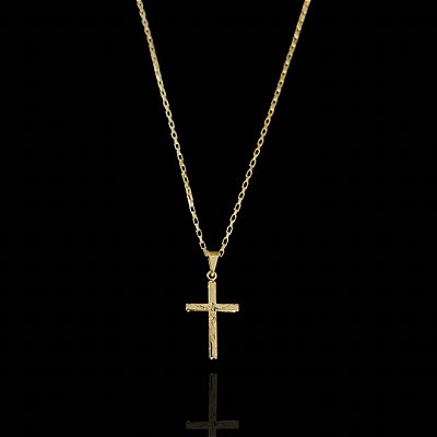 PINGENTE CRUCIFIXO P( 1- 2x2cm)- BANHO DE OURO 18k