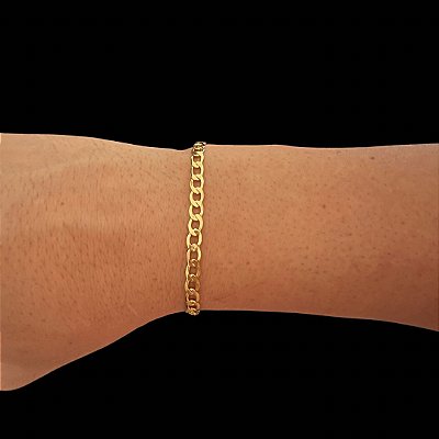 PULSEIRA GRUMET( 4mm- 20cm - 70cm ) - BANHO DE OURO 18k.