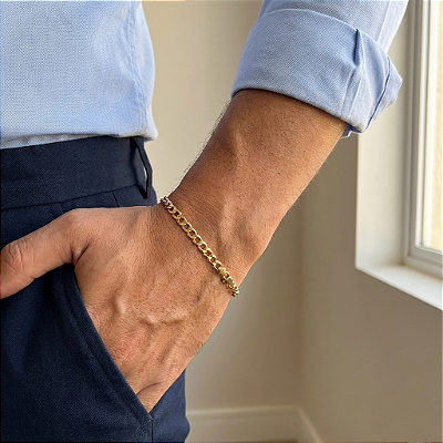 Pulseira Grumet 4mm 20cm – Banhada a Ouro 18K