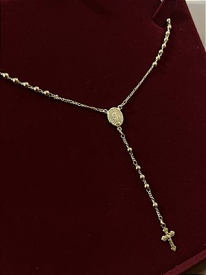 TERÇO  60cm (3mm - 15G) - BANHO DE OURO 18K