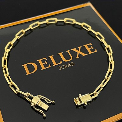 PULSEIRA CARTIE (4MM - 6G) - 20CM - FECHO COM MARCAÇÃO 750 -  BANHADO A OURO 18K