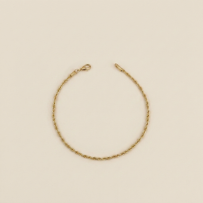 Pulseira Baiana 2mm 21cm – Banhada a Ouro 18K