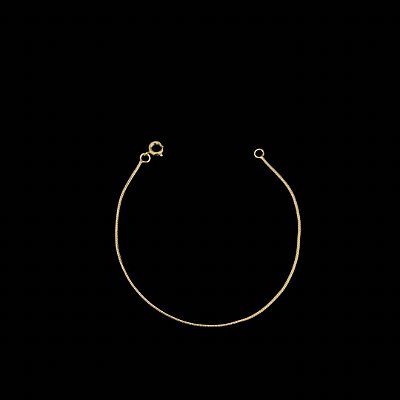 PULSEIRA  RABO DE RATO( 1MM - 6G -18 CM)  - BANHO DE OURO 18k.