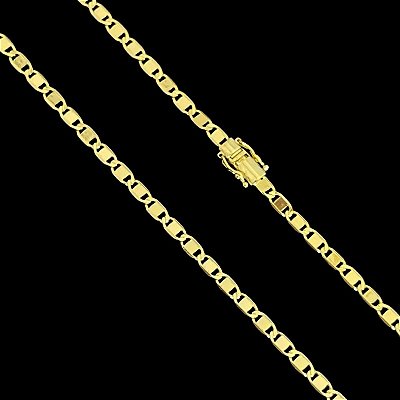 Corrente Piastrine 4mm 70cm – Banho Ouro 18k