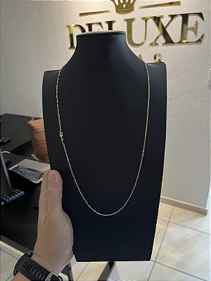 CORRENTE CARTIE ( 2mm- 70cm) (3G) - BANHADO A OURO 18k