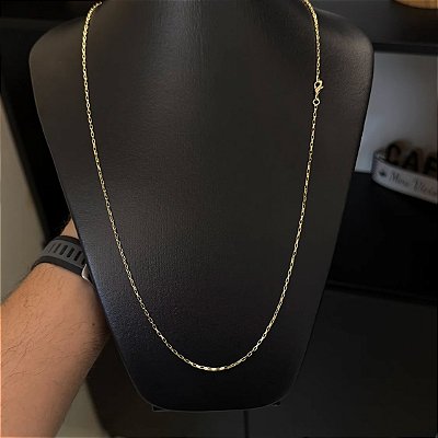 Corrente Tijolinho 2mm 70cm – Banho Ouro 18k