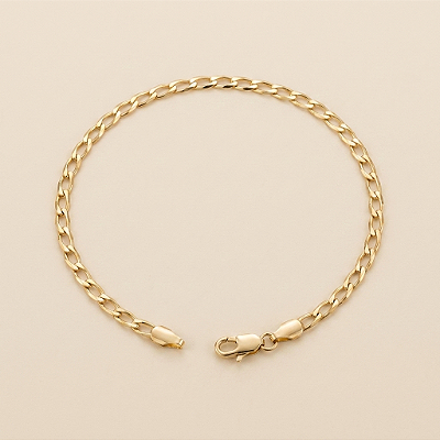 Pulseira Grumet 3mm 20cm – Banhada a Ouro 18K