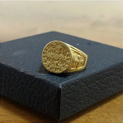 Anel Modelo Medalha de São Bento – Feito em Moeda Antiga