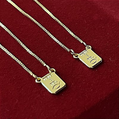 Escapulário São Bento 70cm – Banhado a Ouro 18K