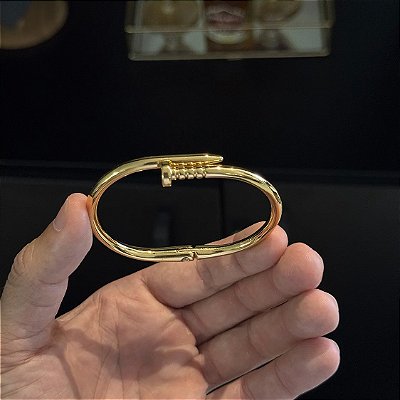 Bracelete Tipo Prego – Banhado a Ouro 18K