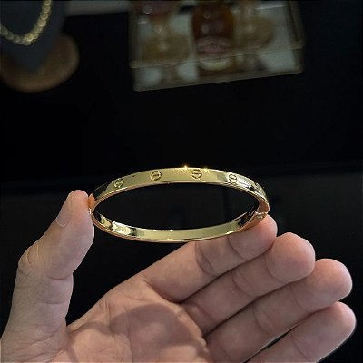 Bracelete Detalhado 21cm 9G – Banhado a Ouro 18K