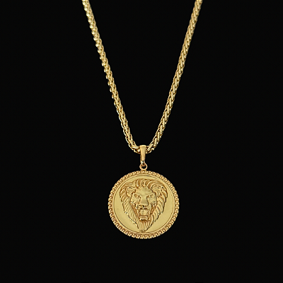PINGENTE LEÃO  M ( 2.5x2.5cm) - BANHO DE OURO 18K