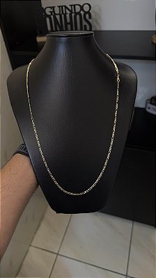 CORRENTE 3x1 (2MM - 50, 60cm ou 70cm) - BANHADO A OURO 18k