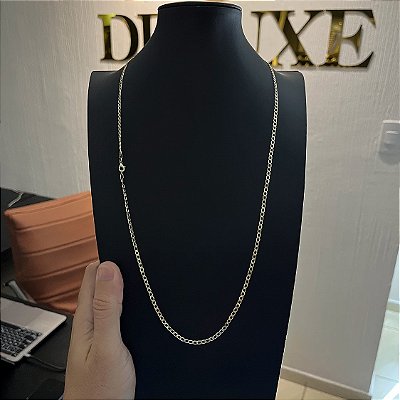 Corrente Grumet 1.8mm – Escolha o Tamanho 50, 60 ou 70cm – Banhada a Ouro 18K