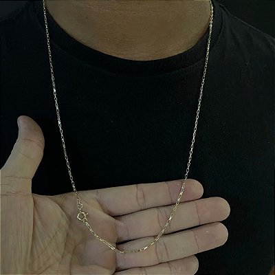 Corrente Tijolinho 1.5mm – Escolha o Tamanho 50, 60 ou 70cm – Banhada a Ouro 18K