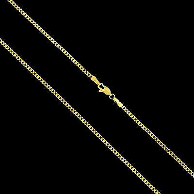 Corrente Grumet 2mm – Escolha o Tamanho 50, 60 ou 70cm – Banhada a Ouro 18K