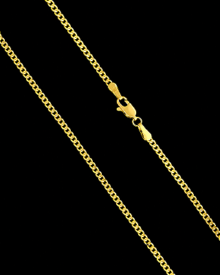 Corrente Grumet 2mm – Escolha o Tamanho 50, 60 ou 70cm – Banhada a Ouro 18K