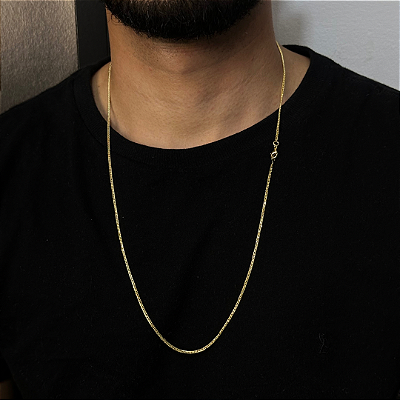 CORRENTE LACRAIA ( 1.5mm - 50, 60cm ou 70cm)  -  BANHADO A OURO 18k