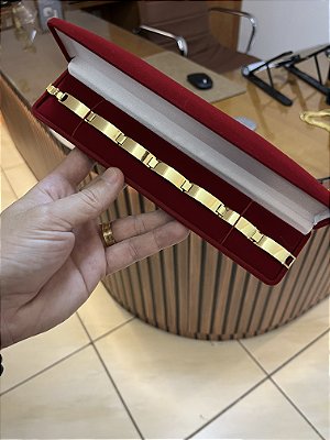 BRACELETE IMPERIAL( 7mm- 21cm) - BANHADO A OURO 18K