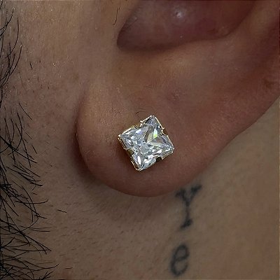 Brinco Zircônia – Banhado a Ouro 18K